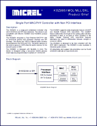 Click here to download KSZ8851SNL Datasheet