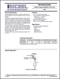 Click here to download MIC94053BC6 Datasheet