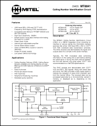 Click here to download MT8841AN Datasheet