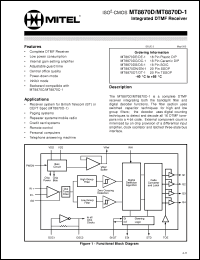 Click here to download MT8870DE-1 Datasheet