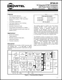 Click here to download MT88L85 Datasheet