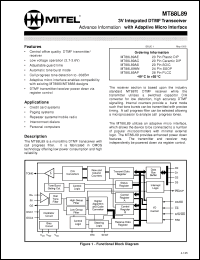 Click here to download MT88L89 Datasheet