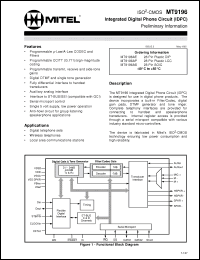 Click here to download MT9196 Datasheet