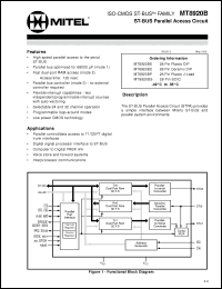Click here to download MT8920BS Datasheet