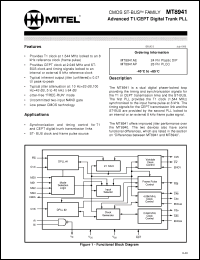 Click here to download MT8941AE Datasheet