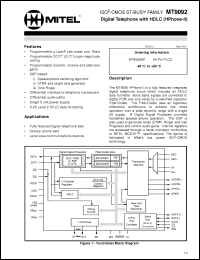 Click here to download MT9092AP Datasheet