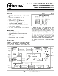 Click here to download MT9172AE Datasheet