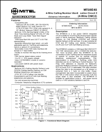 Click here to download MT88E45 Datasheet