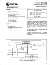 Click here to download MT91L62 Datasheet