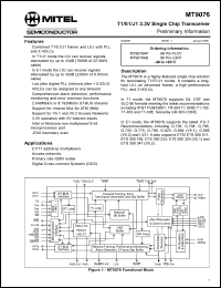 Click here to download MT9076AP Datasheet