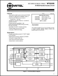 Click here to download MT8920BE Datasheet