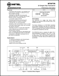 Click here to download MT9075BL Datasheet