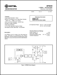 Click here to download SP8830ADG Datasheet