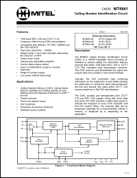 Click here to download MT8841 Datasheet