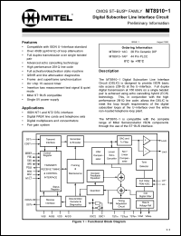 Click here to download MT8910-1 Datasheet