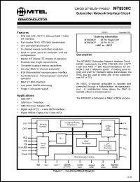 Click here to download MT8930C-1 Datasheet