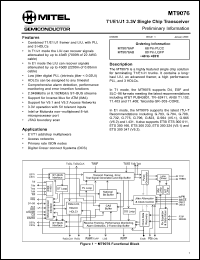Click here to download MT9076 Datasheet