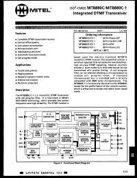 Click here to download MT8880AP Datasheet