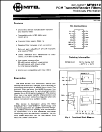 Click here to download MT8912AC Datasheet