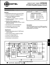 Click here to download MT8920-1AP Datasheet
