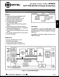 Click here to download MT8979AY Datasheet