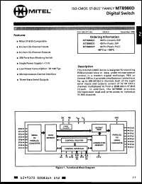 Click here to download MT8980DC Datasheet