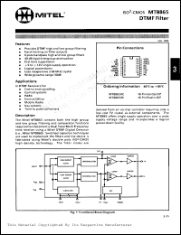 Click here to download MT8865XE Datasheet