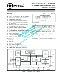 Click here to download MT8931BE Datasheet