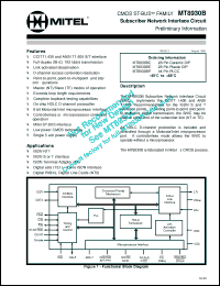 Click here to download MT8930BP Datasheet