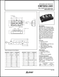 Click here to download CM75DU-24 Datasheet