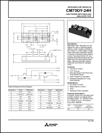 Click here to download CM75DY-24 Datasheet