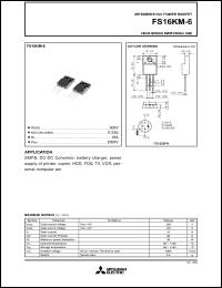 Click here to download FS16KM-6 Datasheet