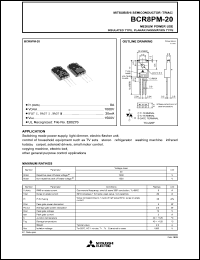 Click here to download BCR8PM-20 Datasheet