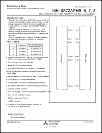 Click here to download MH16S72APHB-6 Datasheet