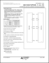 Click here to download MH16S72PHB-10 Datasheet