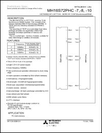 Click here to download MH16S72PHC-10 Datasheet
