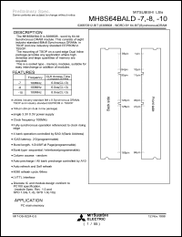 Click here to download MH8S64BALD-10 Datasheet