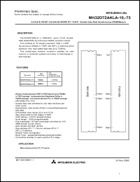 Click here to download MH16D72AKLA-10 Datasheet