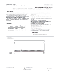 Click here to download MH16D64AKQC-10 Datasheet