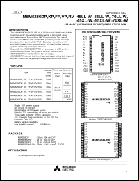 Click here to download M5M5256DFP-70LL-W Datasheet