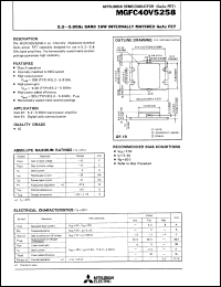 Click here to download MGFC40V5258 Datasheet