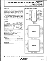 Click here to download M5M5256CVP-70LL Datasheet