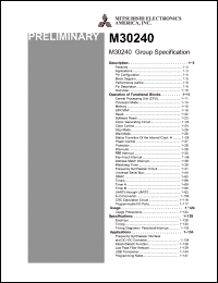 Click here to download M30240E9-XXXFP Datasheet