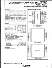 Click here to download M5M5256CP-70XL Datasheet