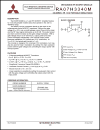 Click here to download RA07H3340M-01 Datasheet