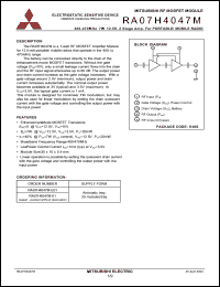 Click here to download RA07H4047 Datasheet