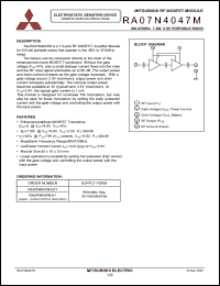Click here to download RA07N4047M-01 Datasheet