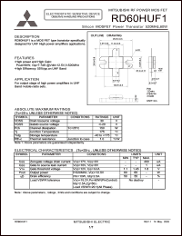 Click here to download RD60HUF1 Datasheet