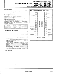 Click here to download M50752XXXSP Datasheet