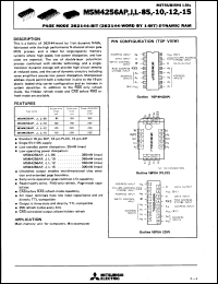 Click here to download M5M4256AJ15 Datasheet